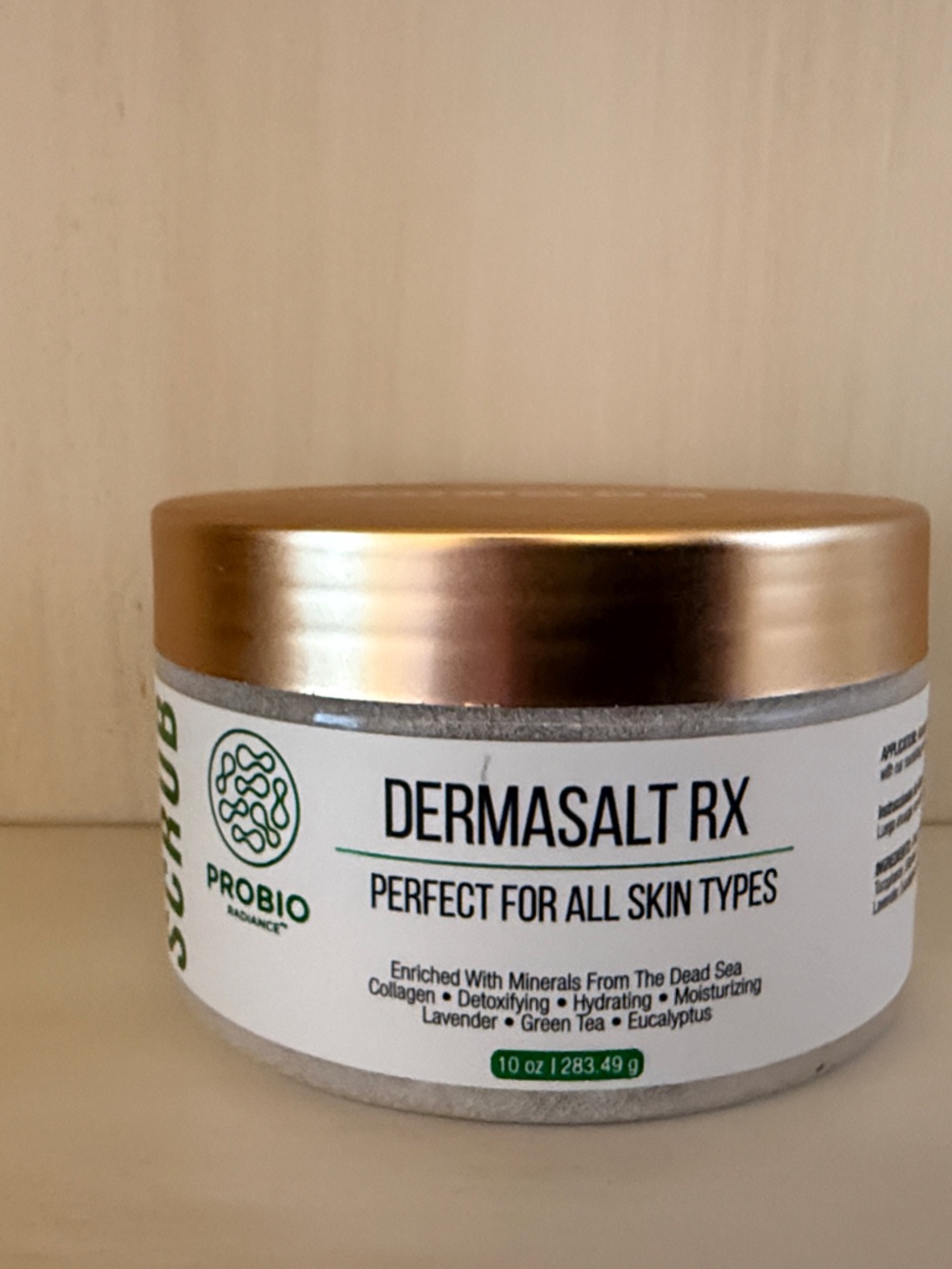 DERMASALT RX Dead Sea Salt Scrub by - Gold Lid